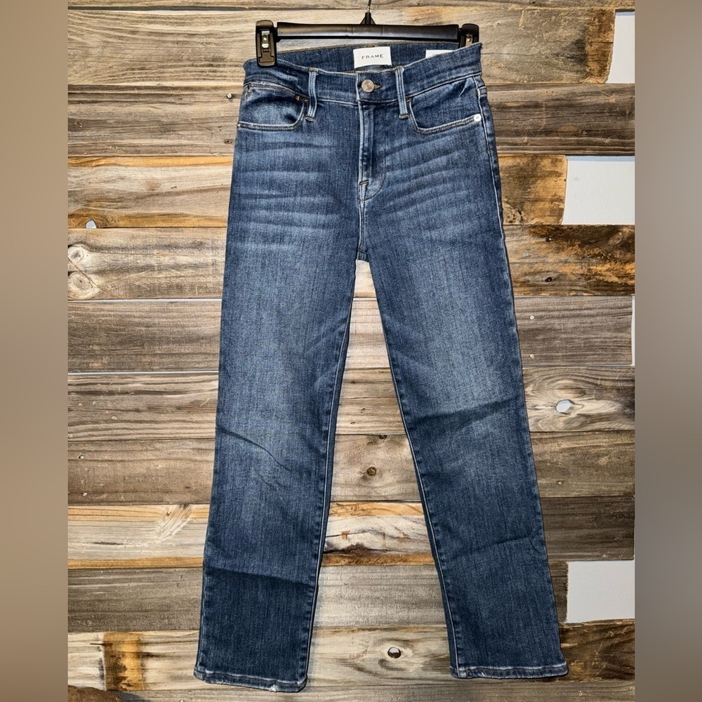 Frame Le High Straight-Leg Jeans- size 25